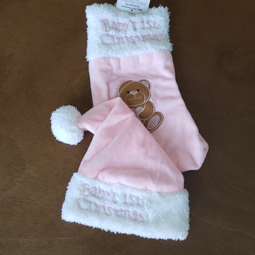 1stChristmas hat and stocking